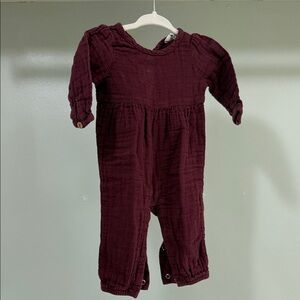 City Mouse Burgundy Baby Outfit
